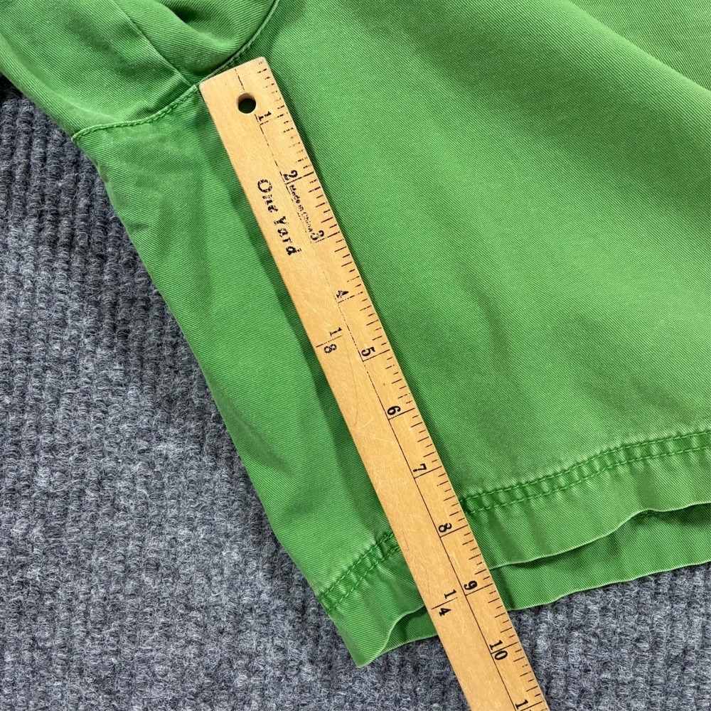 IZOD Saltwater Mens Chino Shorts Size 34 Green Cotton Flat Front Mid Rise Casua - Picture 7 of 9